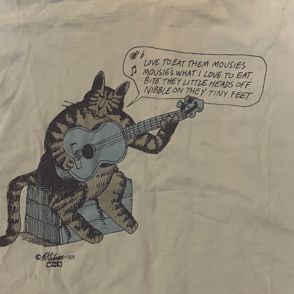 Fun singing Cat Guitar Graphic Tee - Picture 2 of 5